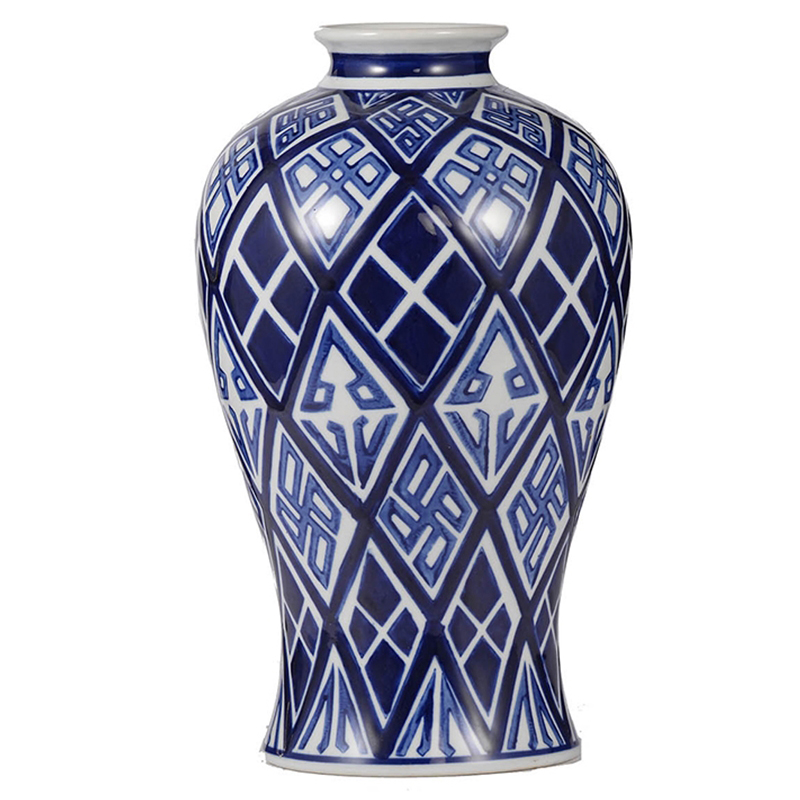 Ваза Fotini Vase Белый Синий Ваза Fotini Vase Белый Синий в Тюмени | Loft Concept