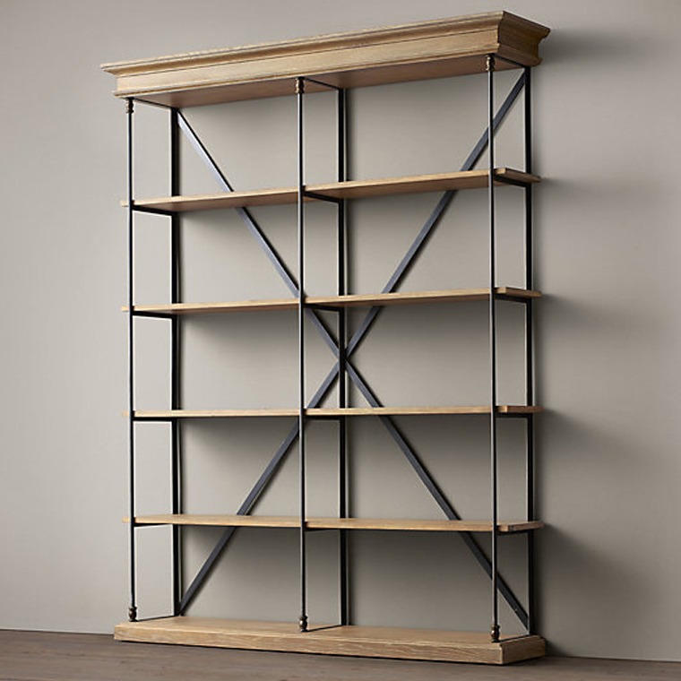 Стеллаж RH Old Oak Double Белый дуб Стеллаж RH Old Oak Double Белый дуб в Тюмени | Loft Concept