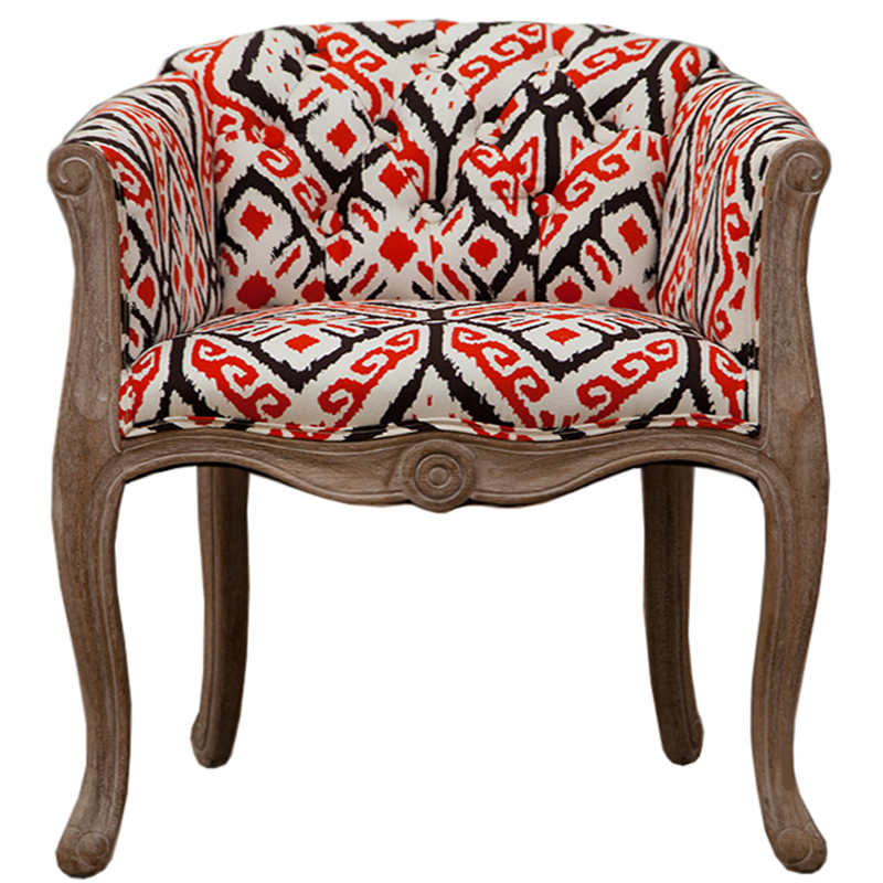 Кресло KELIM Red Ornament Chair Коричневый Белый Красный Черный Кресло KELIM Red Ornament Chair Коричневый Белый Красный Черный в Тюмени | Loft Concept