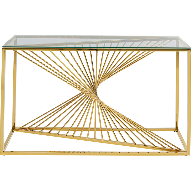 Консоль Golden Whirl with glass surface Золотой Консоль Golden Whirl with glass surface Золотой в Тюмени | Loft Concept