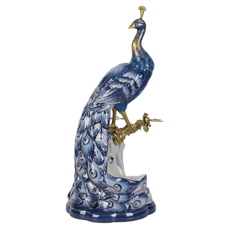 Статуэтка Peacock Blue White Синий Белый Бронза Статуэтка Peacock Blue White Синий Белый Бронза в Тюмени | Loft Concept