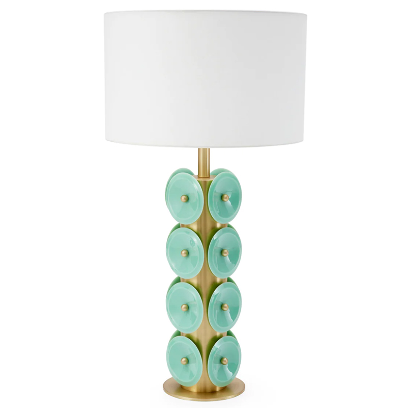 Настольная лампа PEGGY TABLE LAMP Золотой Бирюзовый Белый Настольная лампа PEGGY TABLE LAMP Золотой Бирюзовый Белый в Тюмени | Loft Concept