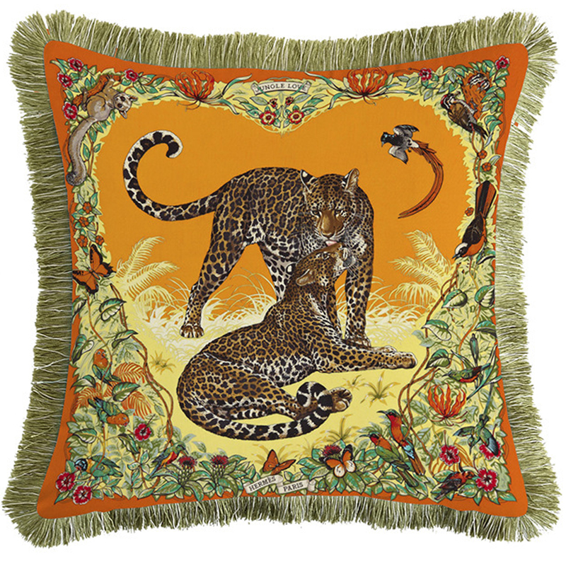 Декоративная подушка Hermes Jungle 53 Оранжевый Желтый Декоративная подушка Hermes Jungle 53 Оранжевый Желтый в Тюмени | Loft Concept