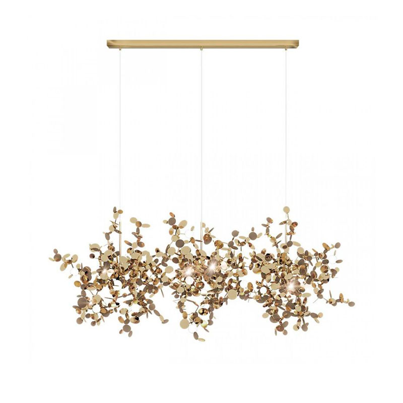 Люстра Terzani Argent Suspension Linear Gold длина 85 см Золотой Люстра Terzani Argent Suspension Linear Gold длина 85 см Золотой в Тюмени | Loft Concept