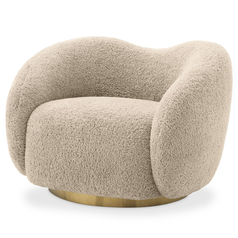Кресло Eichholtz Swivel Chair Diego Песочный Латунь Кресло Eichholtz Swivel Chair Diego Песочный Латунь в Тюмени | Loft Concept