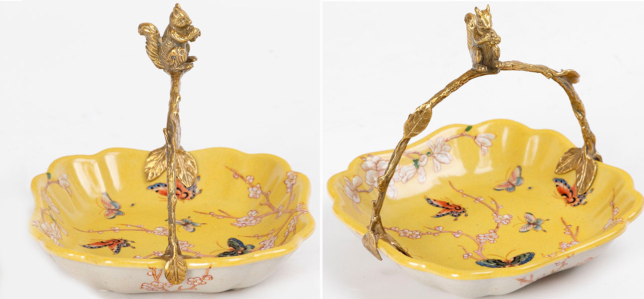 Пепельница желтая с белкой Squirrel - фото №1