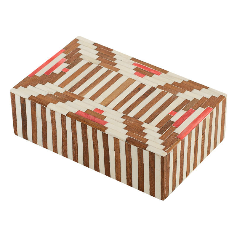 Шкатулка инкрустация костью Bone Inlay Box Red Оранжевый Древесина Бежевый Шкатулка инкрустация костью Bone Inlay Box Red Оранжевый Древесина Бежевый в Тюмени | Loft Concept