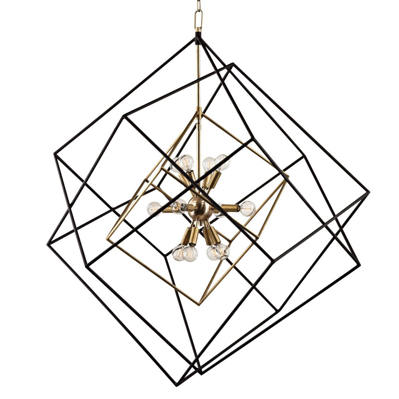 Люстра CUBIST Pendant Black and Gold 9 lamp Золотой Черный Люстра CUBIST Pendant Black and Gold 9 lamp Золотой Черный в Тюмени | Loft Concept