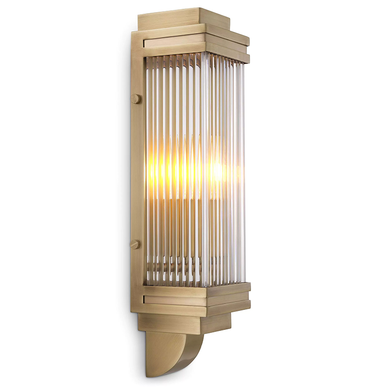 Бра Eichholtz Wall Lamp Bassett Латунь Прозрачное Стекло Бра Eichholtz Wall Lamp Bassett Латунь Прозрачное Стекло в Тюмени | Loft Concept