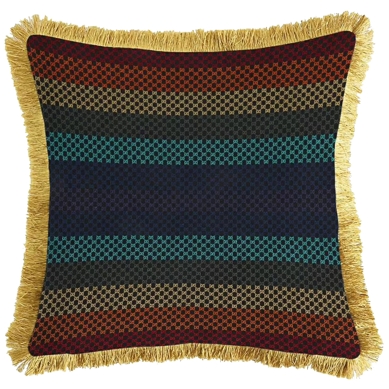 Декоративная подушка Cтиль Gucci Stripes Мульти Золотой Декоративная подушка Cтиль Gucci Stripes Мульти Золотой в Тюмени | Loft Concept