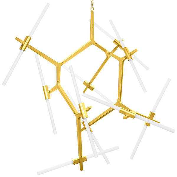 Люстра Агнес Chandelier Gold 20 Золотой Белый Люстра Агнес Chandelier Gold 20 Золотой Белый в Тюмени | Loft Concept