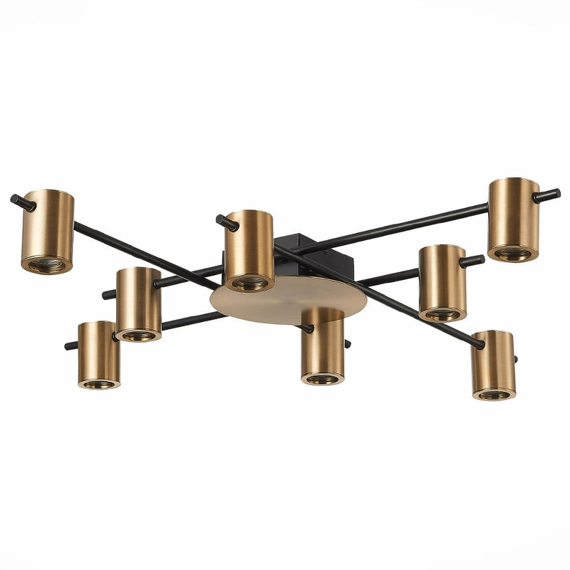 Потолочный светильник Aigle Ceiling Light 8 Латунь Черный Потолочный светильник Aigle Ceiling Light 8 Латунь Черный в Тюмени | Loft Concept