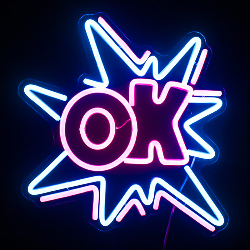 Неоновая настенная лампа Ok Neon Wall Lamp Прозрачный Синий Розовый Неоновая настенная лампа Ok Neon Wall Lamp Прозрачный Синий Розовый в Тюмени | Loft Concept