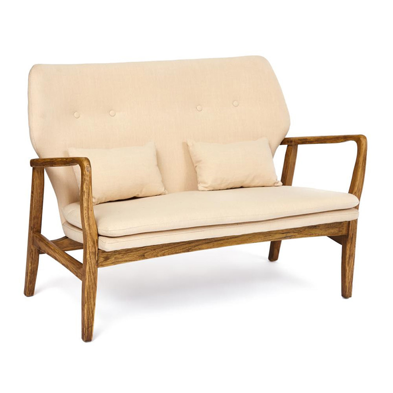 Диван с каркасом из массива дерева Makeshift sofa beige Бежевый Диван с каркасом из массива дерева Makeshift sofa beige Бежевый в Тюмени | Loft Concept