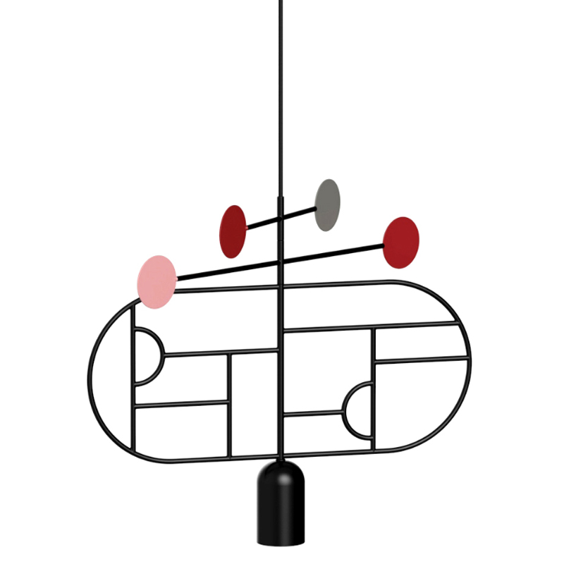 Подвесной Светильник Lines & Dots Home Adventures LDS03 Черный матовый Красный Розовый Подвесной Светильник Lines & Dots Home Adventures LDS03 Черный матовый Красный Розовый в Тюмени | Loft Concept
