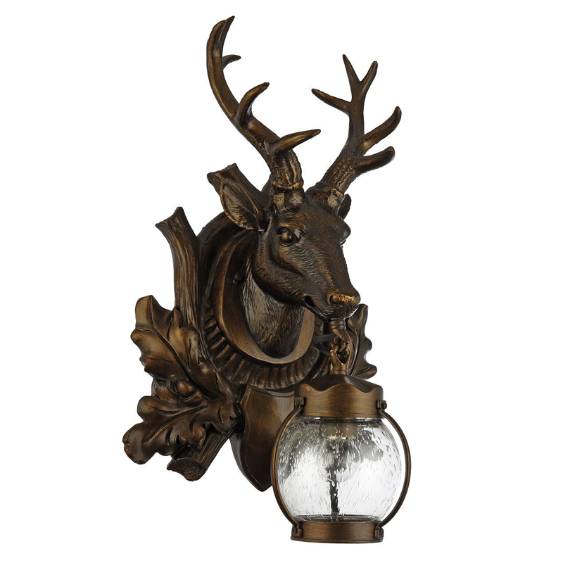 Темно-коричневый уличный светильник с головой оленя ANIMAL LANTERN Коричневый Прозрачный Темно-коричневый уличный светильник с головой оленя ANIMAL LANTERN Коричневый Прозрачный в Тюмени | Loft Concept