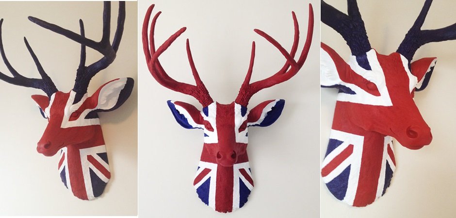 Голова оленя - Union jack Голова оленя - Union jack - Loft-Concept в Тюмени