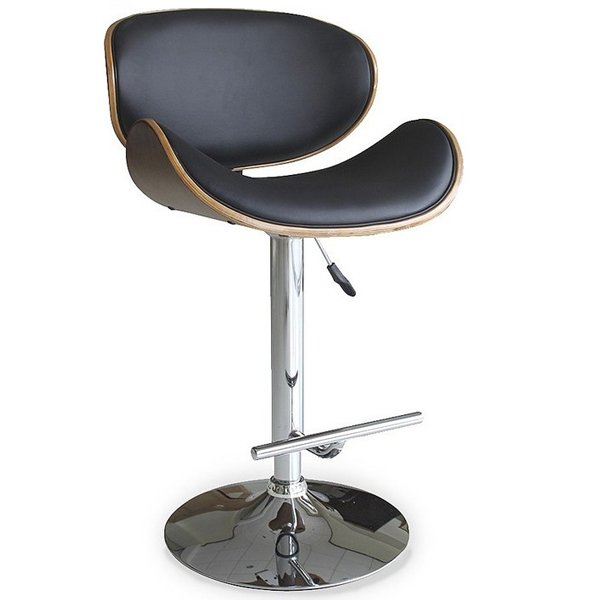Барный стул Lounge Bar Stool черный Черный Хром Барный стул Lounge Bar Stool черный Черный Хром в Тюмени | Loft Concept