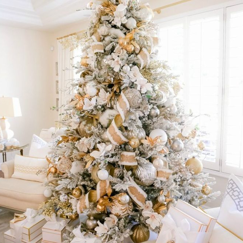 Дизайнерская Елка Премиум с Золотым Декором Christmas Tree Golden Tale Кремовый Белый Золотой Дизайнерская Елка Премиум с Золотым Декором Christmas Tree Golden Tale Кремовый Белый Золотой в Тюмени | Loft Concept
