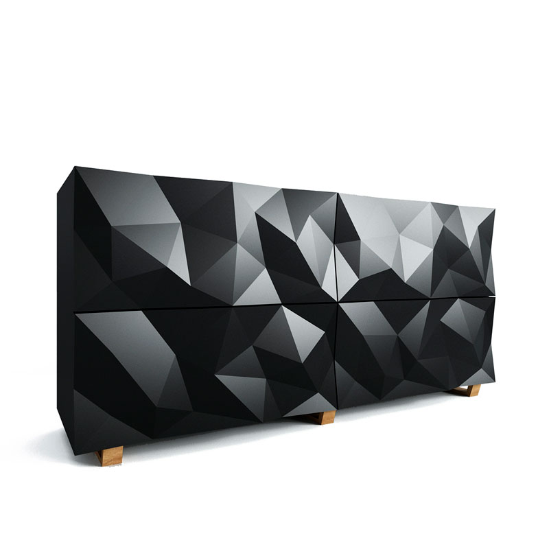 Комод с большими угловыми фигурами, две секции, 2 полки Geometric Greece Комод с большими угловыми фигурами, две секции, 2 полки Geometric Greece в Тюмени | Loft Concept