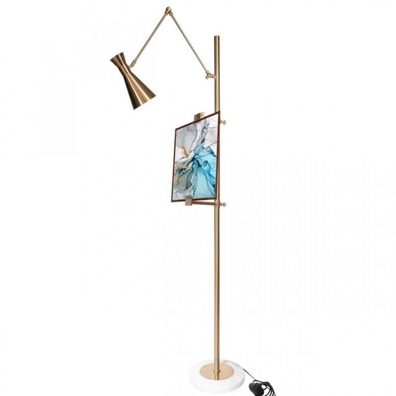 Торшер Researcher Floor Lamp Small Picture Золотой Белый Торшер Researcher Floor Lamp Small Picture Золотой Белый в Тюмени | Loft Concept
