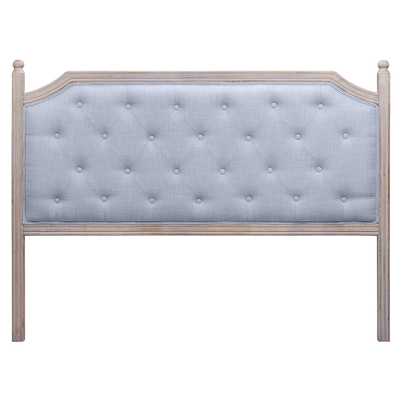 Изголовье кровати серое с мягкой обивкой из рогожки Emma Headboard Серый Коричневый Изголовье кровати серое с мягкой обивкой из рогожки Emma Headboard Серый Коричневый в Тюмени | Loft Concept