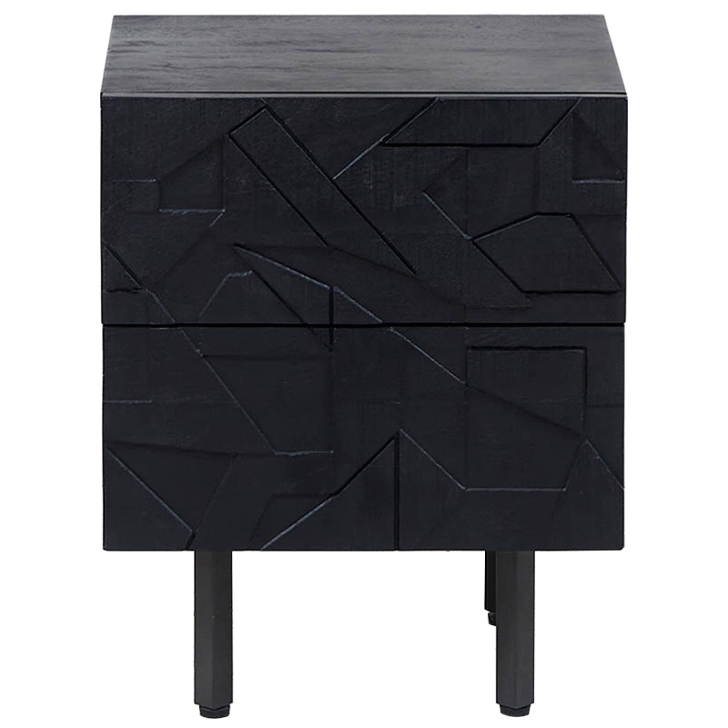 Тумба Polygonal Ornament Nightstand Черный Тумба Polygonal Ornament Nightstand Черный в Тюмени | Loft Concept