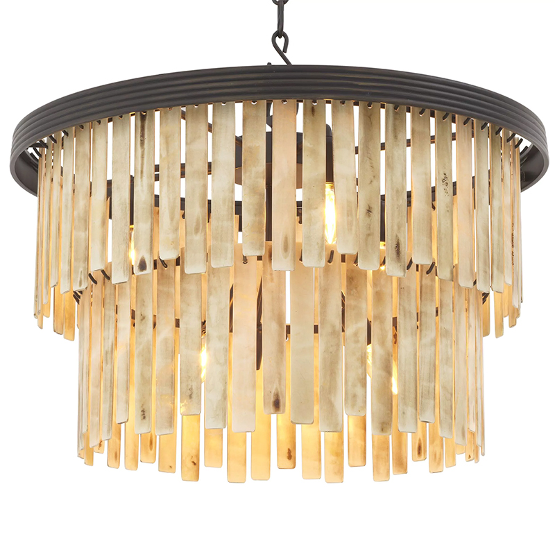 Люстра Eichholtz Chandelier Arizona S Темная бронза Бежевый Люстра Eichholtz Chandelier Arizona S Темная бронза Бежевый в Тюмени | Loft Concept