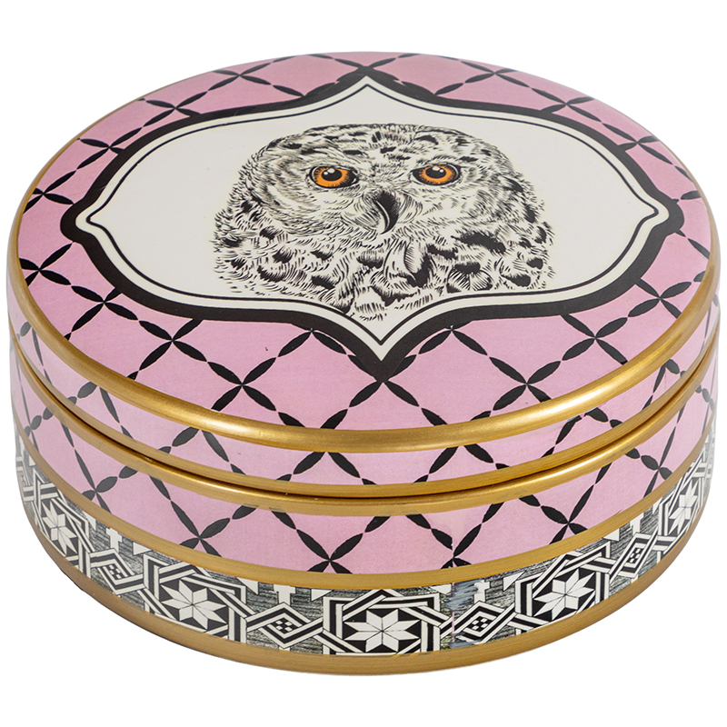 Шкатулка Owl Collection Pink Box Золотой Розовый Черно-белый Шкатулка Owl Collection Pink Box Золотой Розовый Черно-белый в Тюмени | Loft Concept