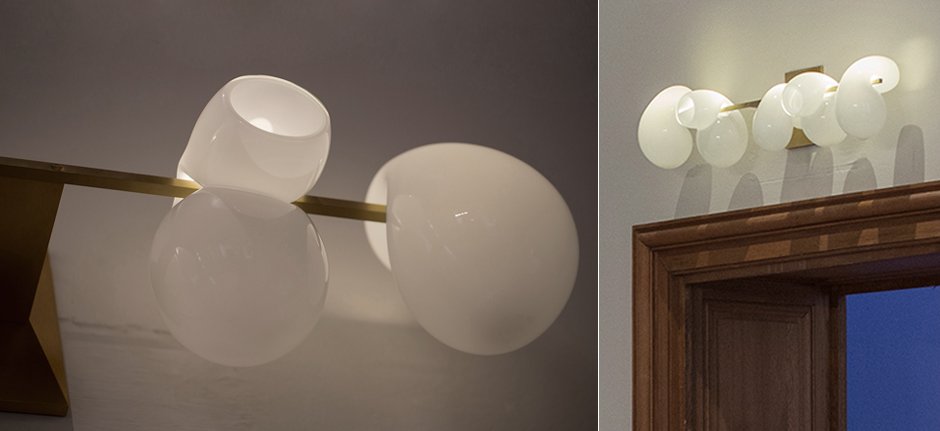 Бра White glass trap 5 Wall Lamp Бра White glass trap 5 Wall Lamp - Loft-Concept в Тюмени