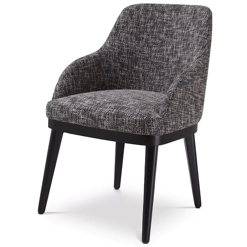 Стул Eichholtz Dining Chair Costa Cambon Black Серый Черный Стул Eichholtz Dining Chair Costa Cambon Black Серый Черный в Тюмени | Loft Concept