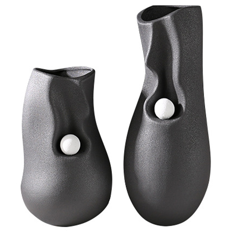 Ваза Molecule Collection Rhea Black Vase Черный Белый Ваза Molecule Collection Rhea Black Vase Черный Белый в Тюмени | Loft Concept