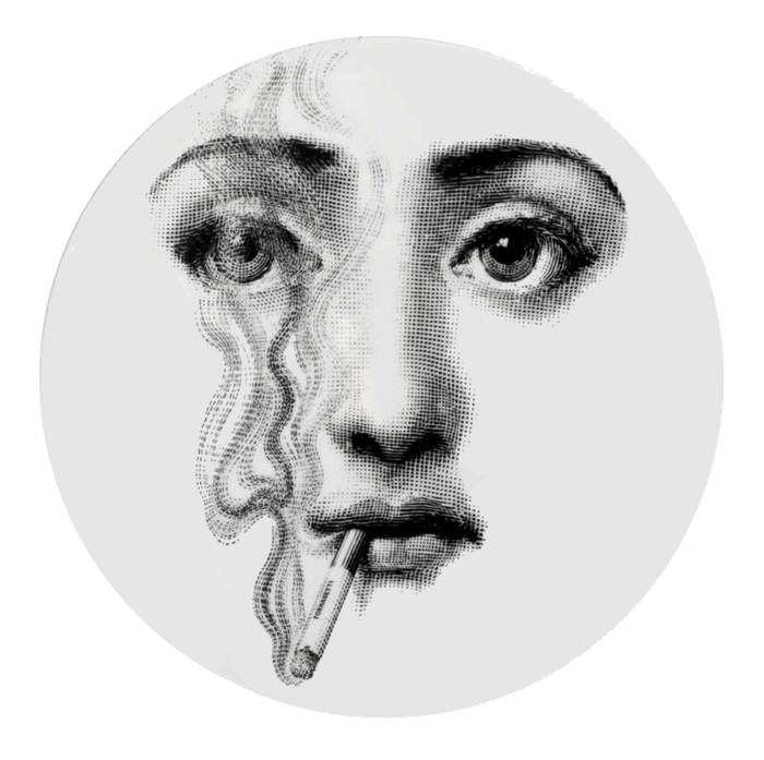 Декоративная тарелка Fornasetti 081 Черный Декоративная тарелка Fornasetti 081 Черный в Тюмени | Loft Concept