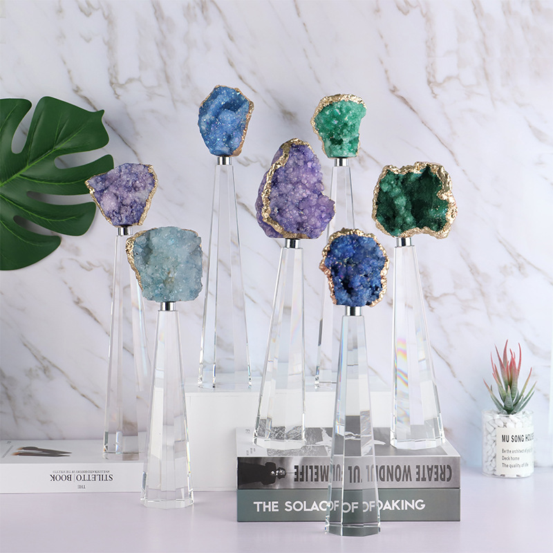 Статуэтка Druse Statuette Прозрачный Violet Dusk ( фиолетовый сумрак ) Синий Голубой пастельный Статуэтка Druse Statuette Прозрачный Violet Dusk ( фиолетовый сумрак ) Синий Голубой пастельный в Тюмени | Loft Concept
