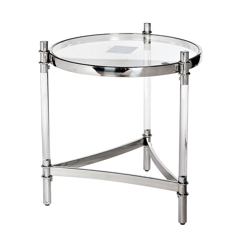 Приставной стол Octavio Side Table Прозрачный Хром Приставной стол Octavio Side Table Прозрачный Хром в Тюмени | Loft Concept