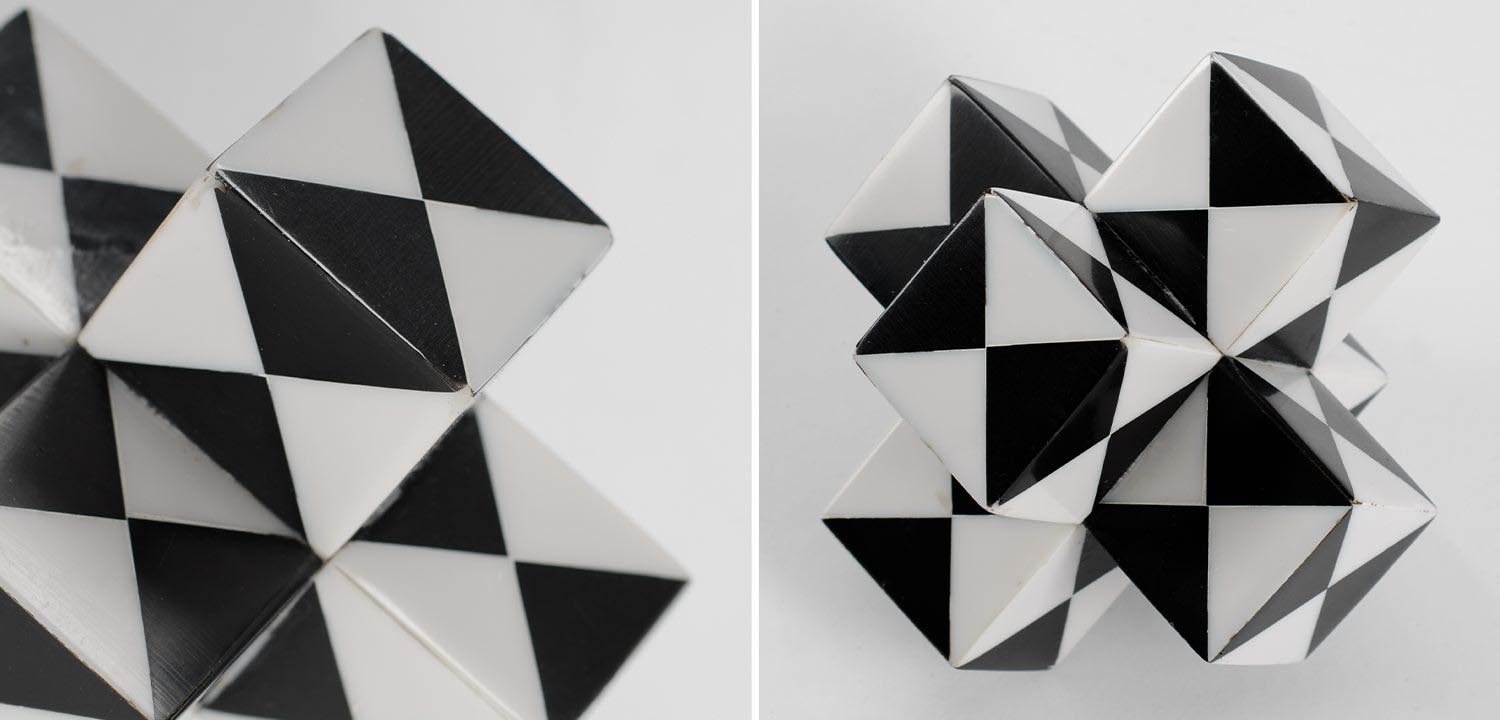 Статуэтка Geometric Figure black and white - фото