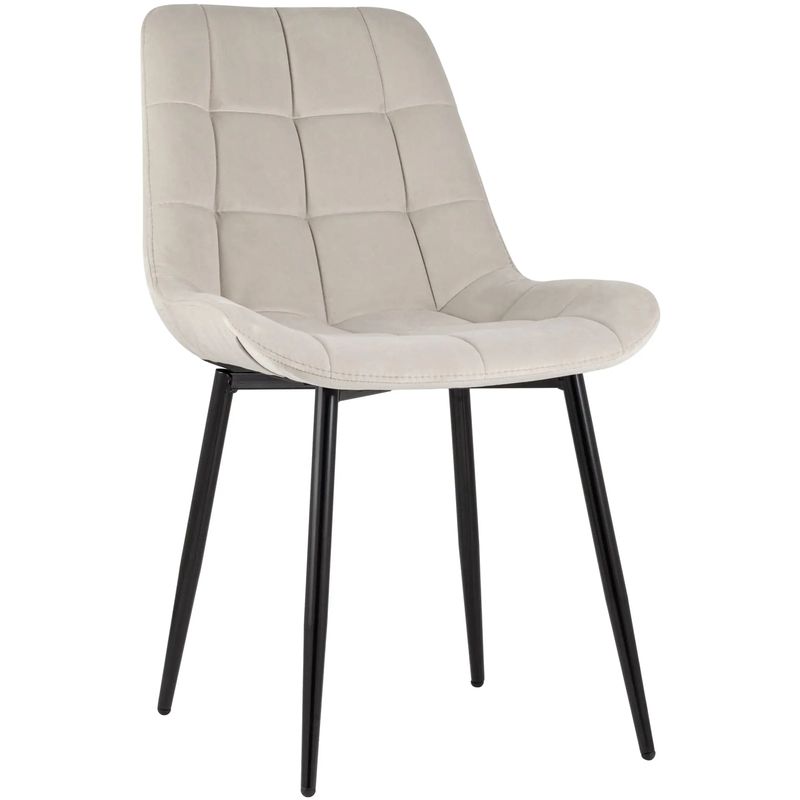 Стул NANCY Chair Молочный Цвет Черные Ножки Молочный Черный Стул NANCY Chair Молочный Цвет Черные Ножки Молочный Черный в Тюмени | Loft Concept