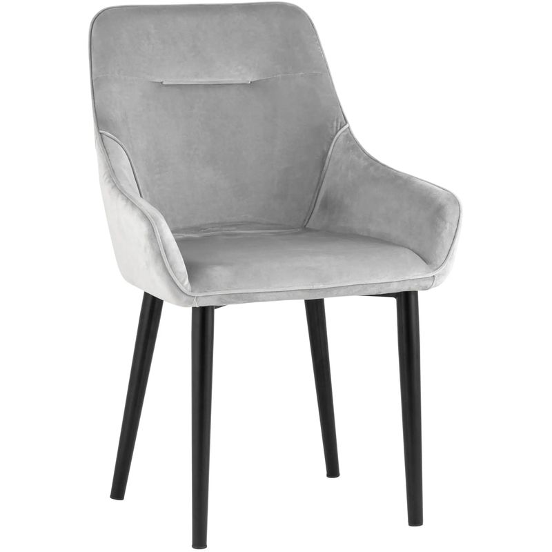 Стул Joan Chair Светло-Серый Велюр Серый Черный Стул Joan Chair Светло-Серый Велюр Серый Черный в Тюмени | Loft Concept