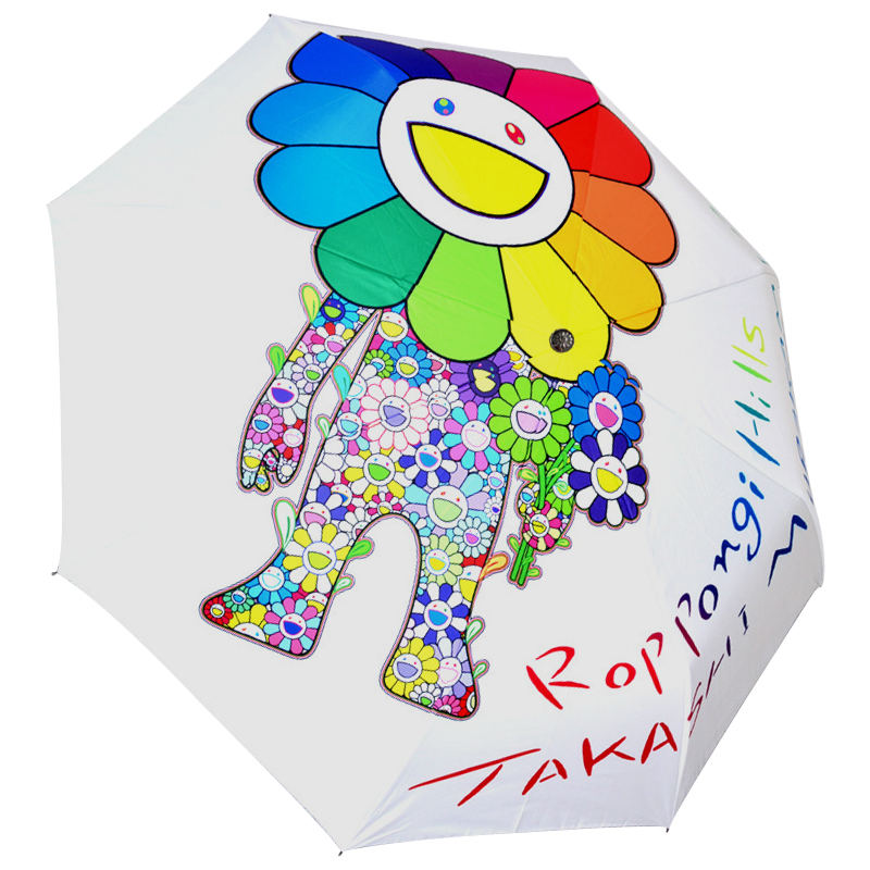 Зонт раскладной TAKASHI MURAKAMI дизайн 004 Белый цвет Белый Мульти Зонт раскладной TAKASHI MURAKAMI дизайн 004 Белый цвет Белый Мульти в Тюмени | Loft Concept