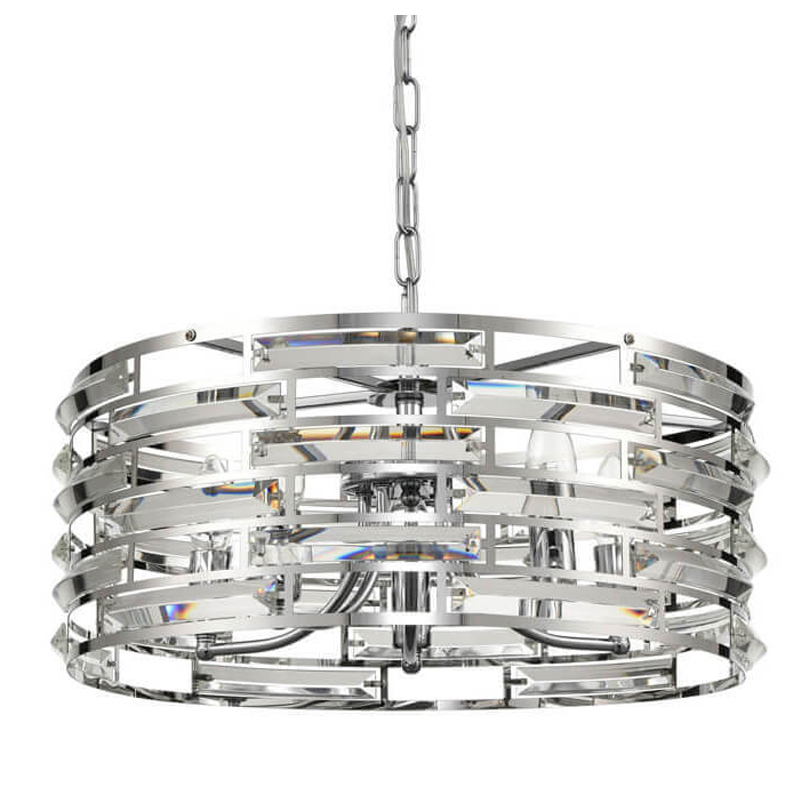 Люстра Chandelier Glass Inserts Хром Люстра Chandelier Glass Inserts Хром в Тюмени | Loft Concept