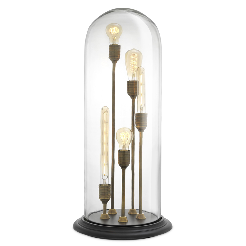 Настольная лампа Eichholtz Table Lamp Opus Черный Винтажная латунь Прозрачный Настольная лампа Eichholtz Table Lamp Opus Черный Винтажная латунь Прозрачный в Тюмени | Loft Concept