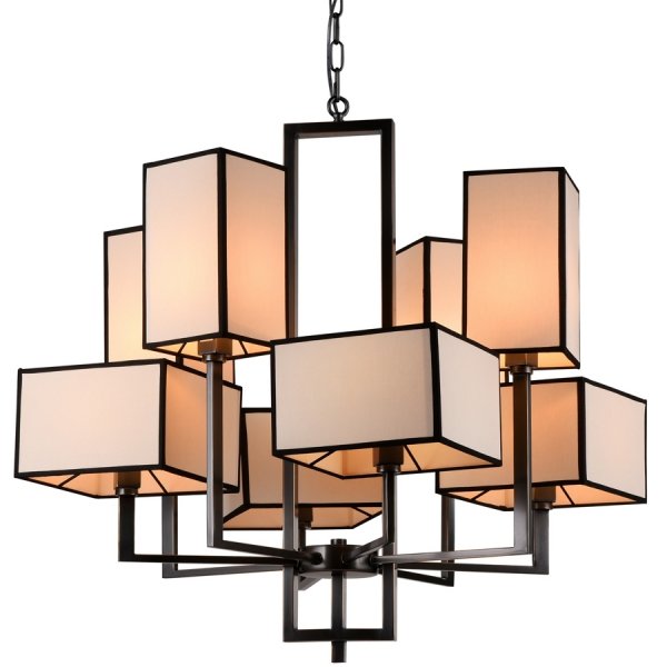 Люстра Cubismus Chandelier 8 Черный Кремовый Люстра Cubismus Chandelier 8 Черный Кремовый в Тюмени | Loft Concept
