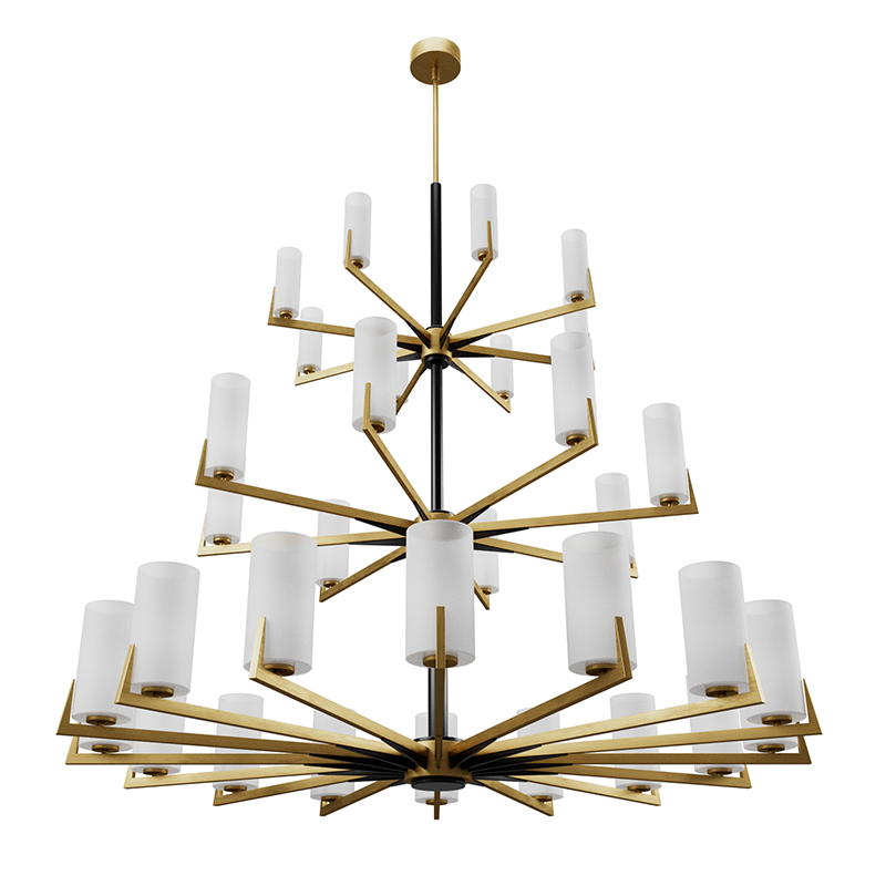 Большая люстра из латуни Brass Candle Латунь Белый Черный Большая люстра из латуни Brass Candle Латунь Белый Черный в Тюмени | Loft Concept