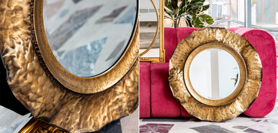 Зеркало Chlodio Aged Gold Mirror Зеркало Chlodio Aged Gold Mirror - Loft-Concept в Тюмени