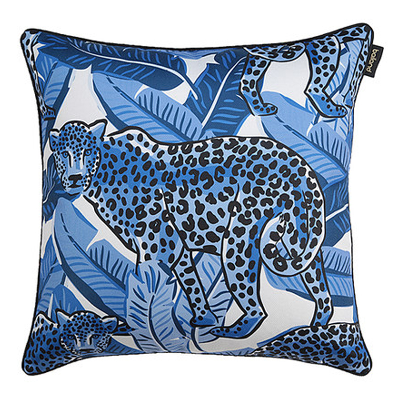 Подушка Pillow Indigo leopard Синий Белый Подушка Pillow Indigo leopard Синий Белый в Тюмени | Loft Concept