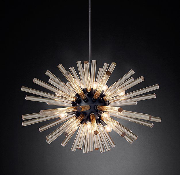 Светильник Crystal Starburst Chandelier Elliptical Черный Светильник Crystal Starburst Chandelier Elliptical Черный в Тюмени | Loft Concept