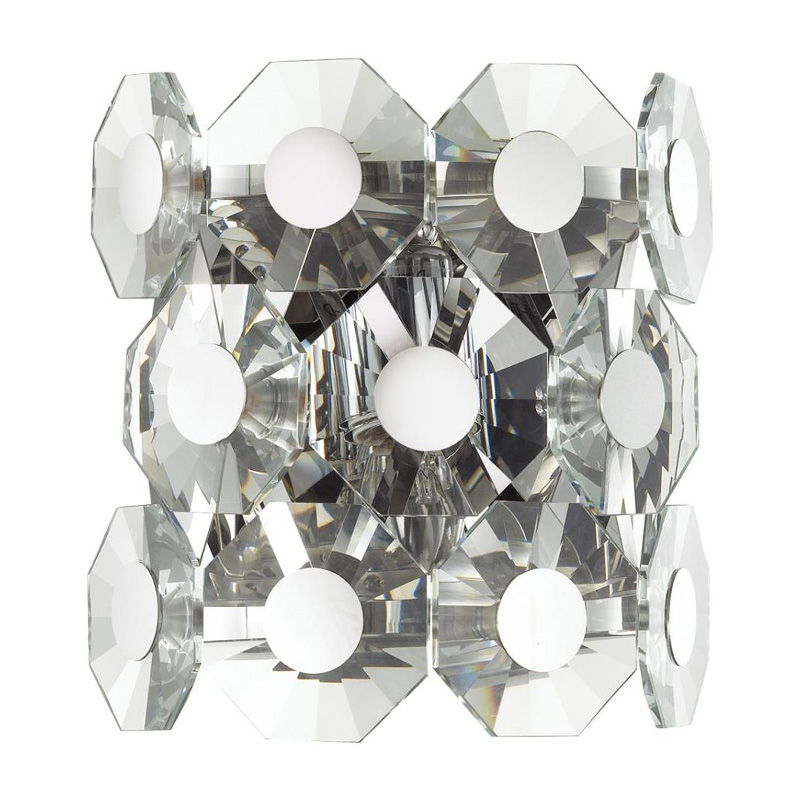 Бра Crystal Octagons Chrome Хром Прозрачное Стекло Бра Crystal Octagons Chrome Хром Прозрачное Стекло в Тюмени | Loft Concept