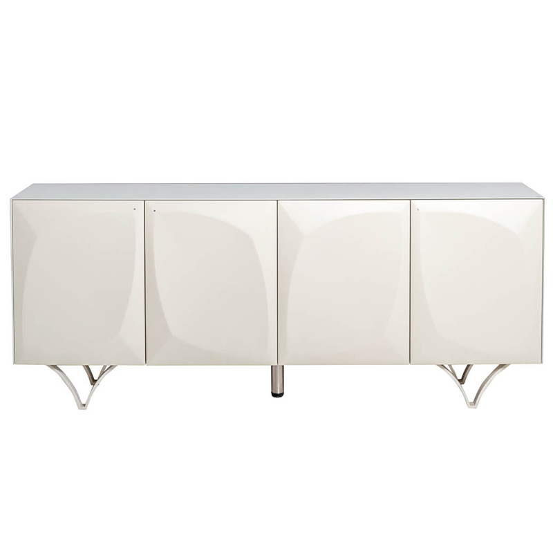 Комод с рельефным фасадом White Orchid Rectangular Белый Белый Комод с рельефным фасадом White Orchid Rectangular Белый Белый в Тюмени | Loft Concept