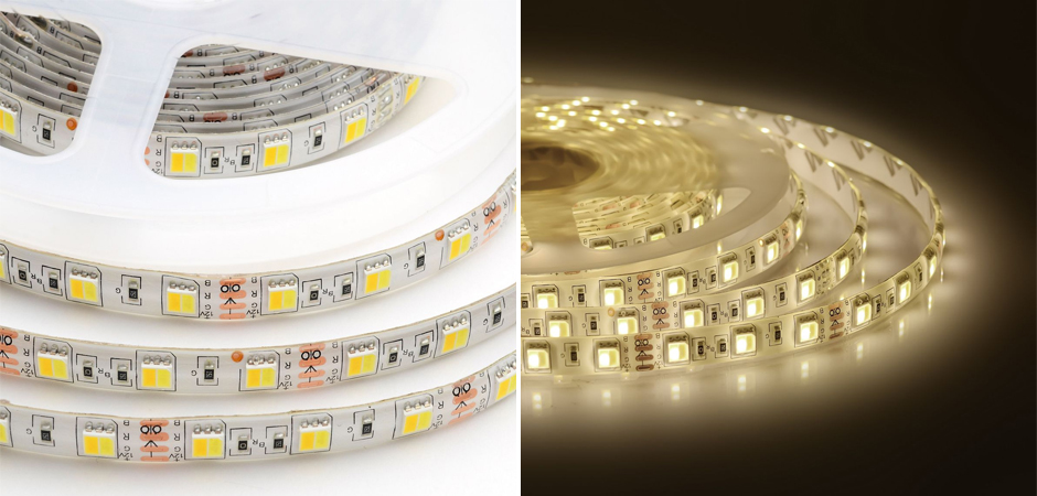 Светодиодная влагозащищенная лента 14,4W/m 60LED/m 5050SMD холодный белый/теплый белый 5M Светодиодная влагозащищенная лента 14,4W/m 60LED/m 5050SMD холодный белый/теплый белый 5M - Loft-Concept в Тюмени