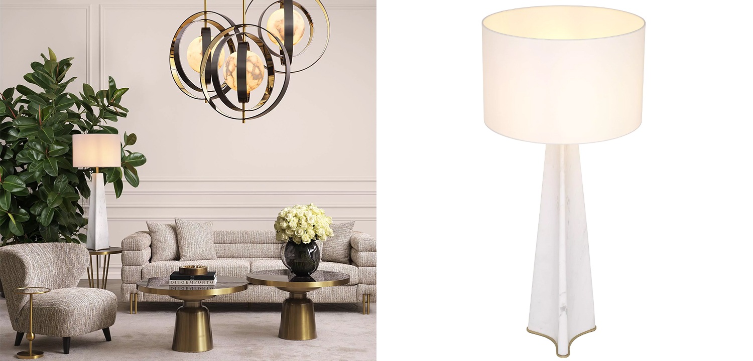 Настольная лампа Eichholtz Table Lamp Bensom Marble - фото